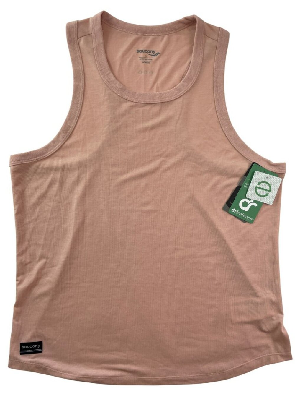 Saucony Triumph Tank Pink Performance Top DriRelease Running Women's Size L NWT